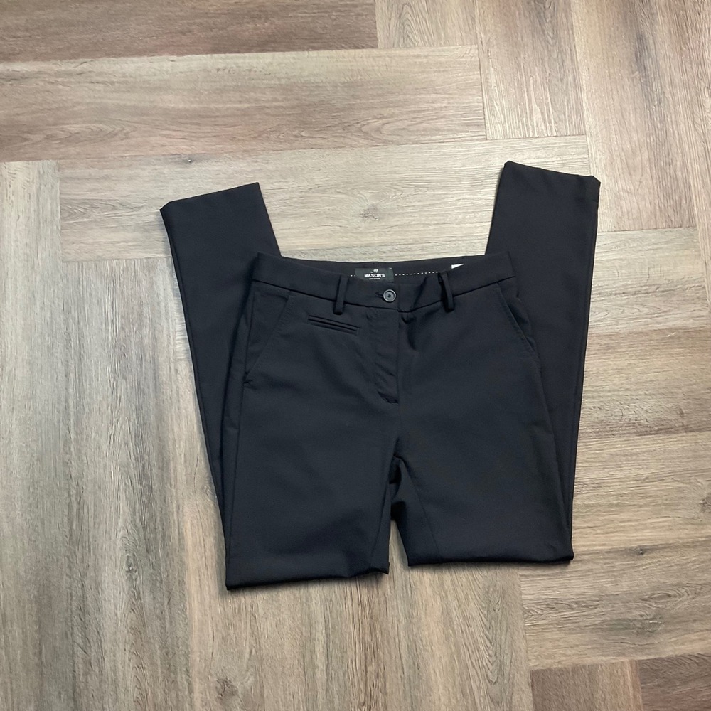 Mason's New York Slim Stretch Pants Trousers Womens 42 IT US 6 Black Classy Work